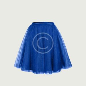 Ivory satin swirl skirt